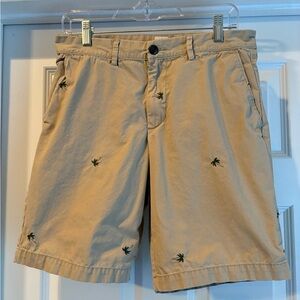 GAP Tan Shorts with Palm Tree Graphics